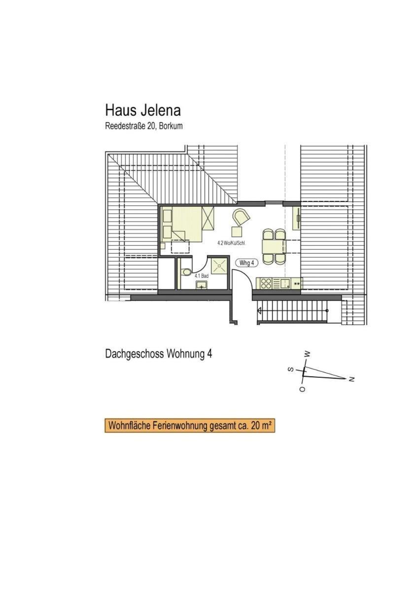 Haus Jelena Appartement 4 ボルクム エクステリア 写真